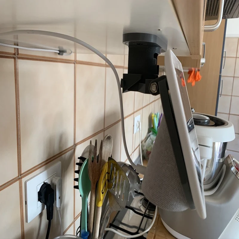 Support pivotant Google Nest Hub pour montage sous armoire