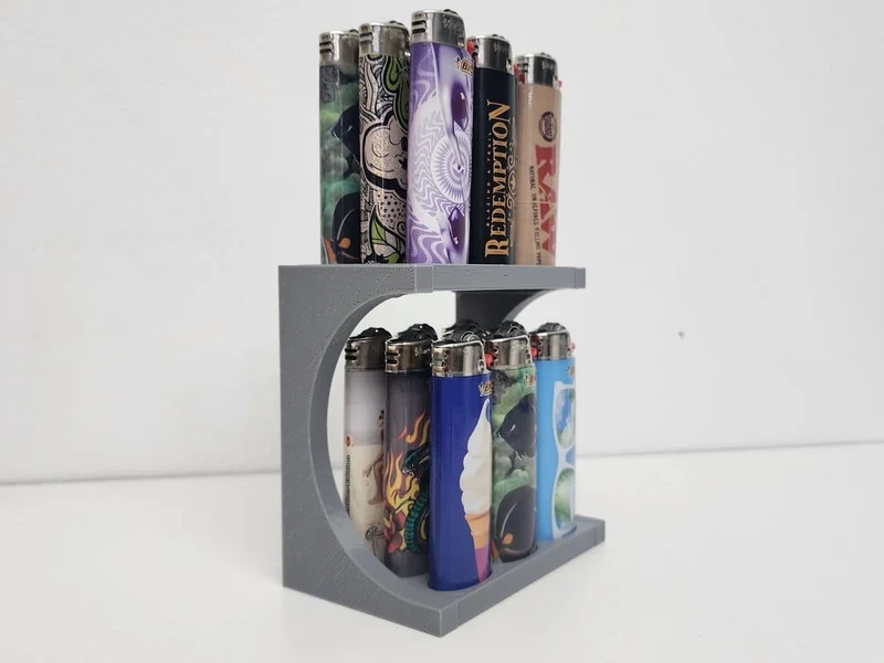 Présentoir pour briquets BIC – Organisateur à deux niveaux 3x3