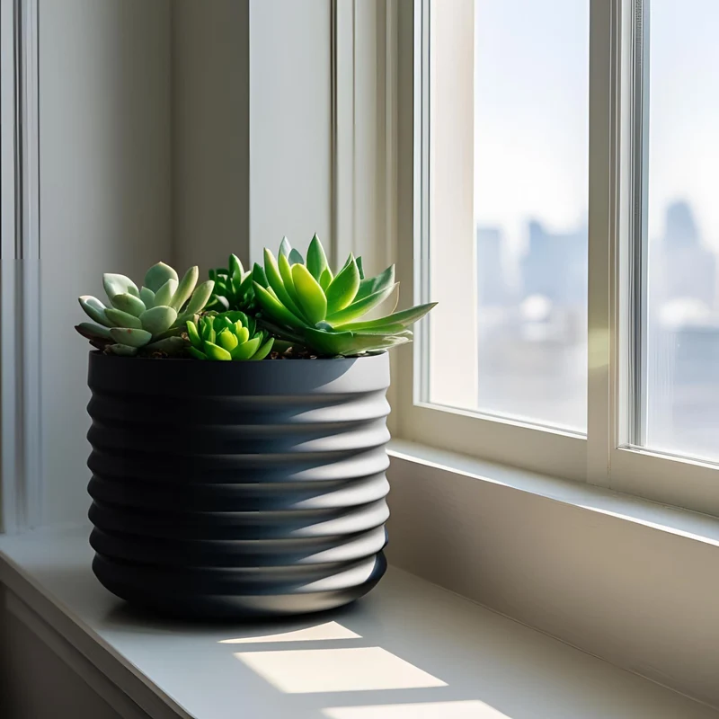 Vase moderne RippleBloom au design ondulé
