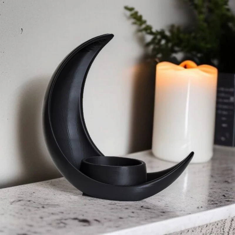 Demi-lune décorative avec pot de fleurs elliptique