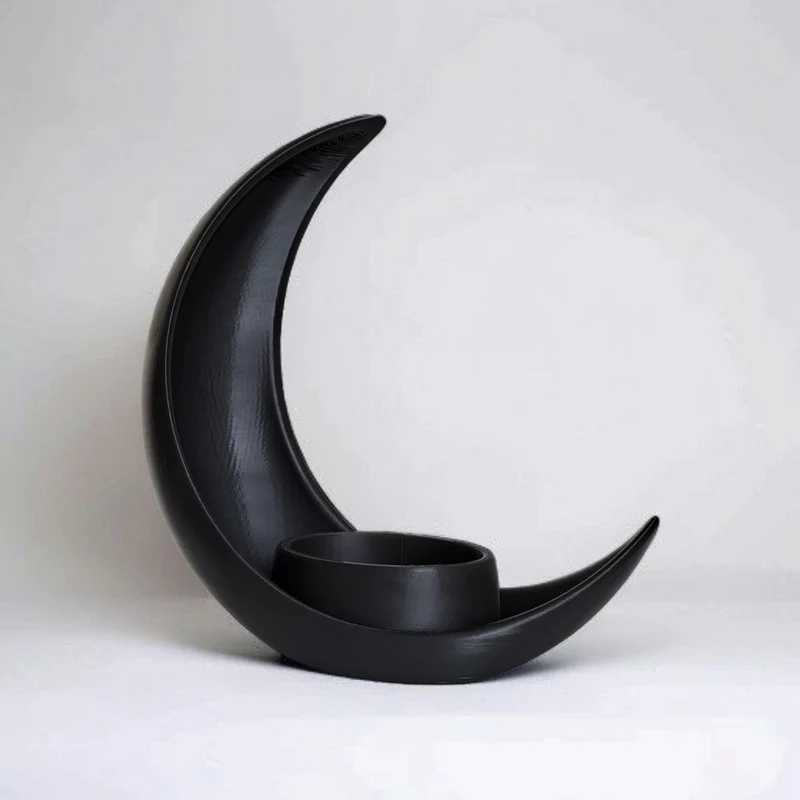 Demi-lune décorative avec pot de fleurs elliptique