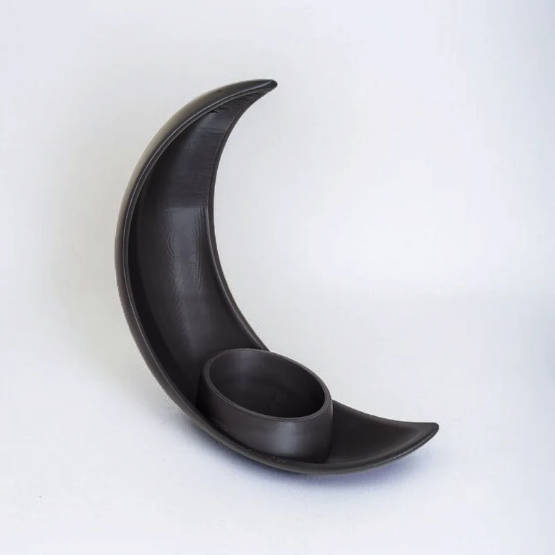Demi-lune décorative avec pot de fleurs elliptique