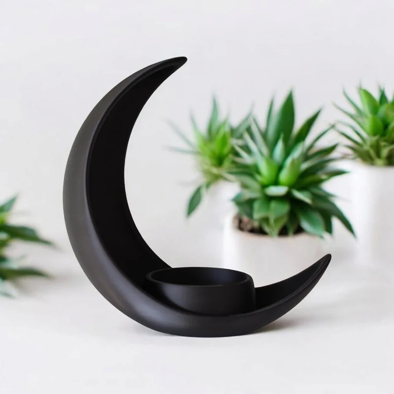 Demi-lune décorative avec pot de fleurs elliptique