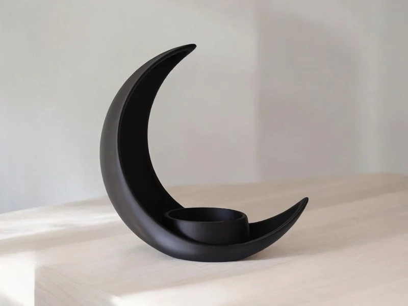 Demi-lune décorative avec pot de fleurs elliptique