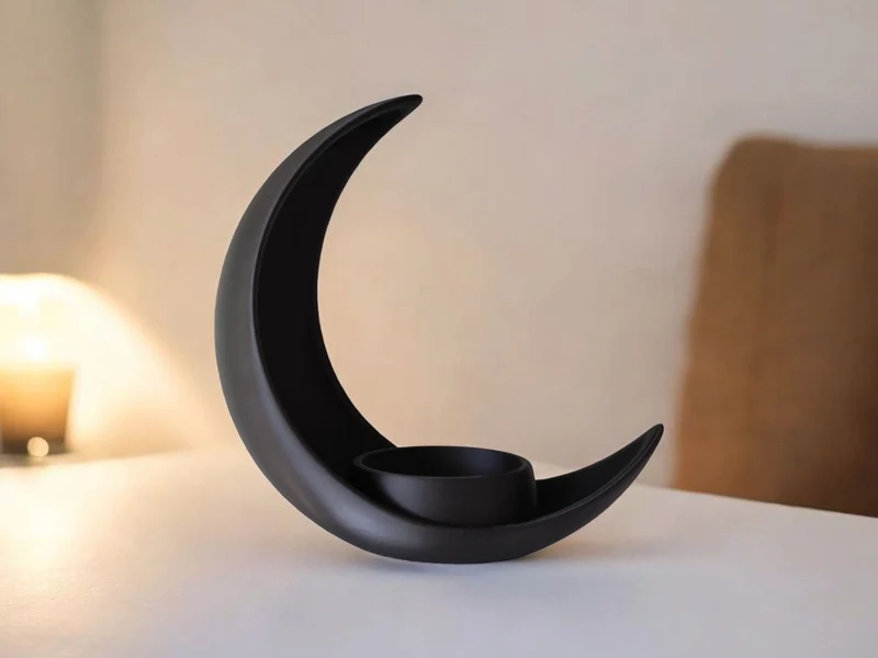 Demi-lune décorative avec pot de fleurs elliptique