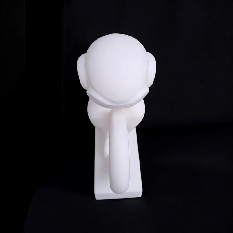 Sculpture de singe minimaliste pour la maison moderne