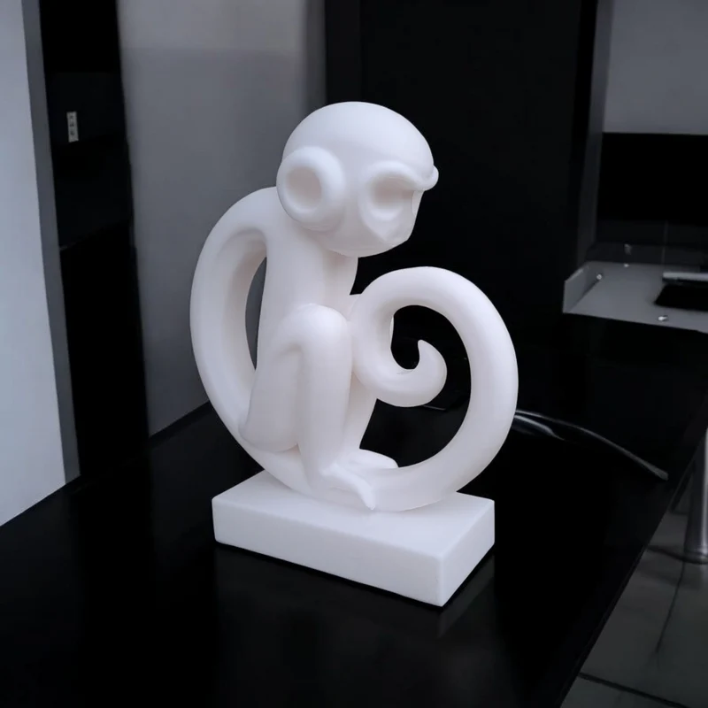 Sculpture de singe minimaliste pour la maison moderne