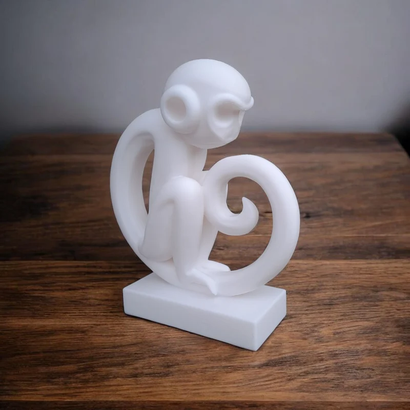 Sculpture de singe minimaliste pour la maison moderne