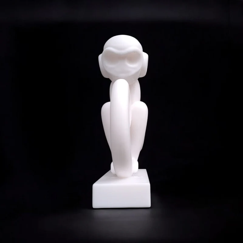 Sculpture de singe minimaliste pour la maison moderne