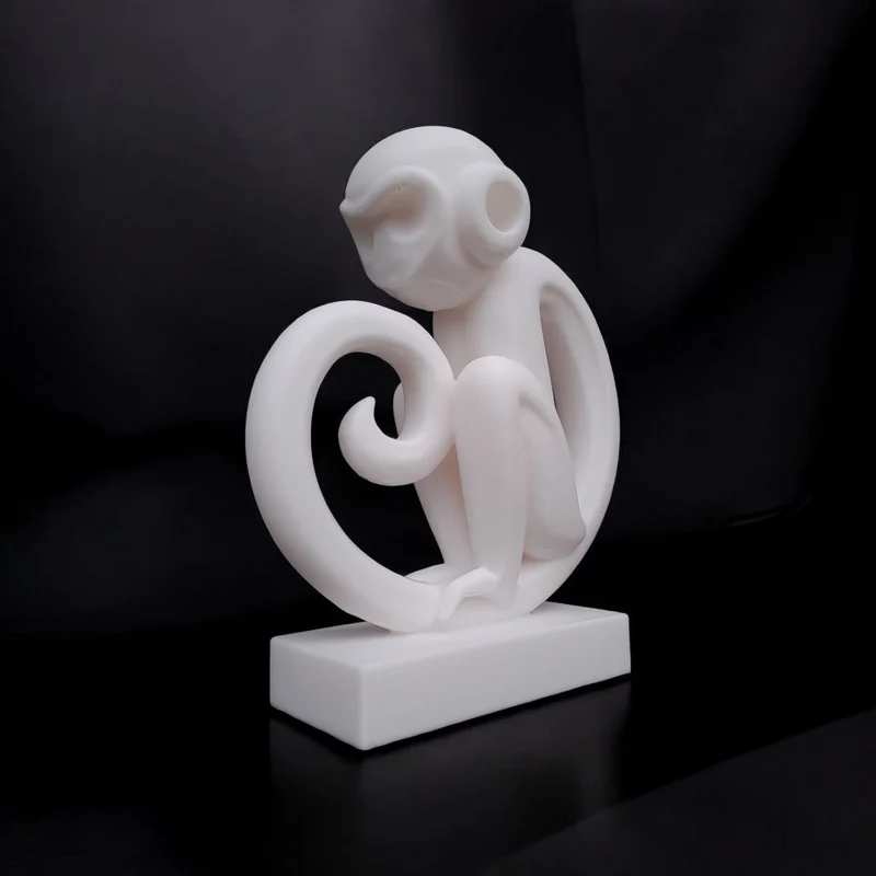 Sculpture de singe minimaliste pour la maison moderne