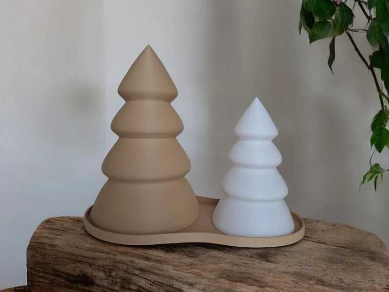 Kit sapin de Noël avec plateau pour bougies LED