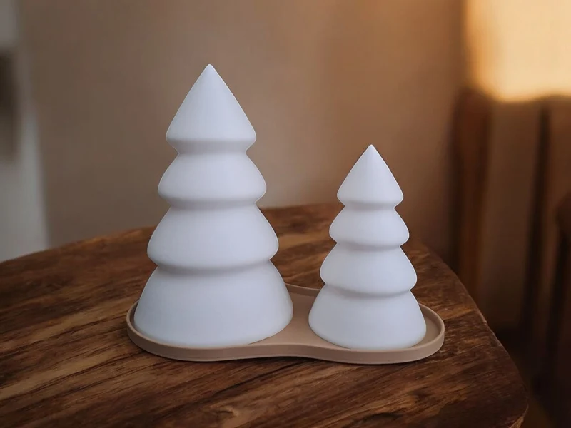 Kit sapin de Noël avec plateau pour bougies LED