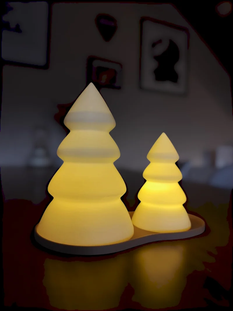 Kit sapin de Noël avec plateau pour bougies LED