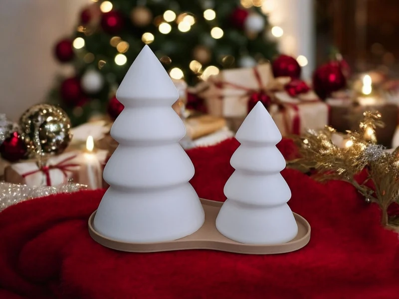 Kit sapin de Noël avec plateau pour bougies LED