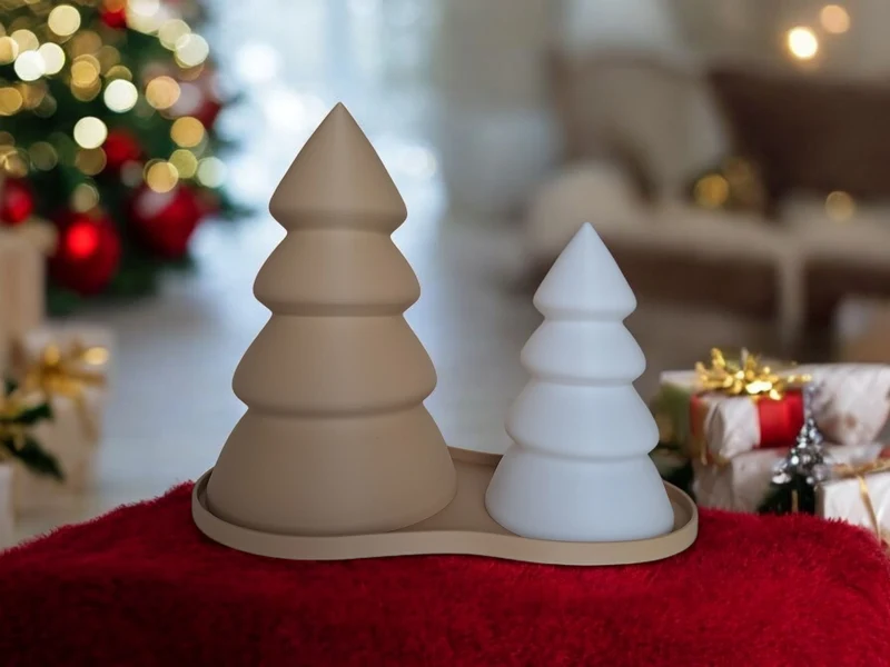 Kit sapin de Noël avec plateau pour bougies LED