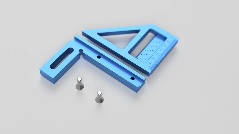 Rapporteur d'angle multi-angle 3D et gabarit de dessin - 45/90 degrés