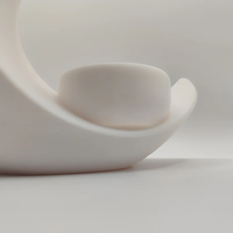 Vase en forme de demi-lune pour succulentes et bougies