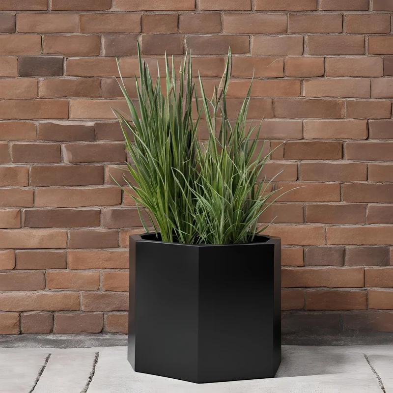 Pot de fleurs hexagonal moderne pour plantes d'intérieur