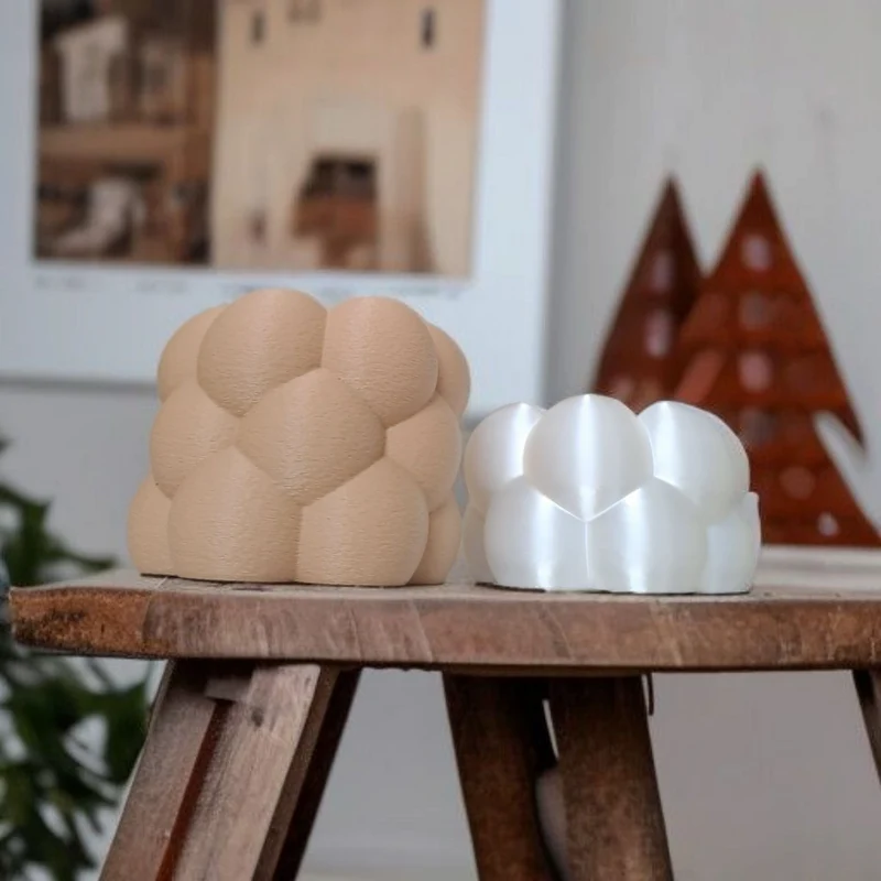 Ensemble de deux bougeoirs chauffe-plat en forme de bulle
