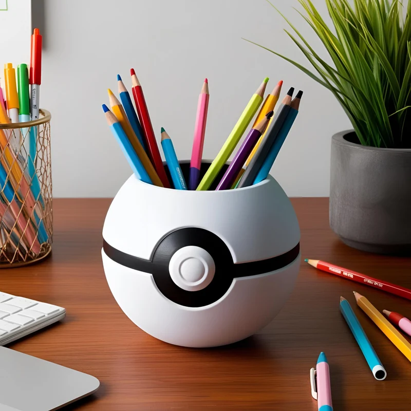Porte-crayon Pokéball pratique pour bureau
