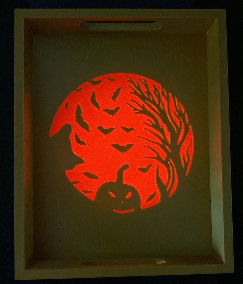 Plateau à bonbons décoratif d'Halloween avec poignée pratique