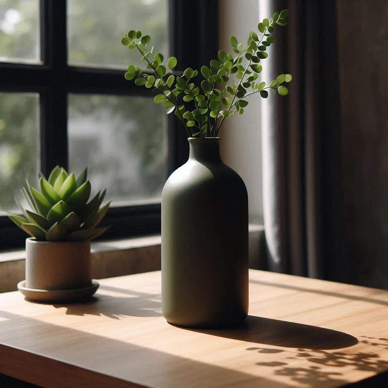 Vase minimaliste au design de bouteille de terrain