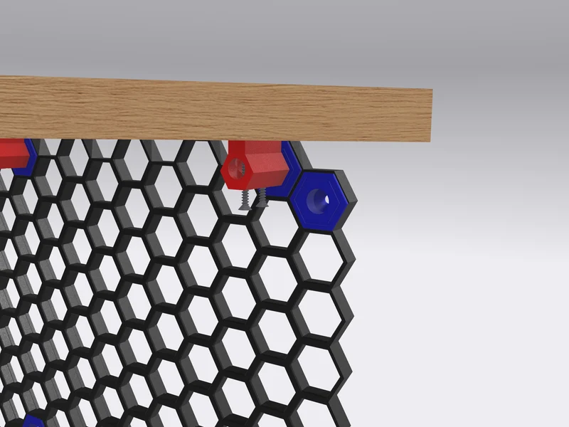 Adaptateur pour étagères flottantes sur un mur en nid d'abeille