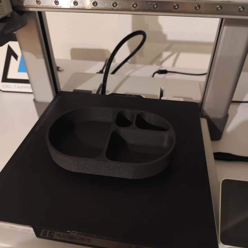 Plateau arrondi moderne pour clés et pièces