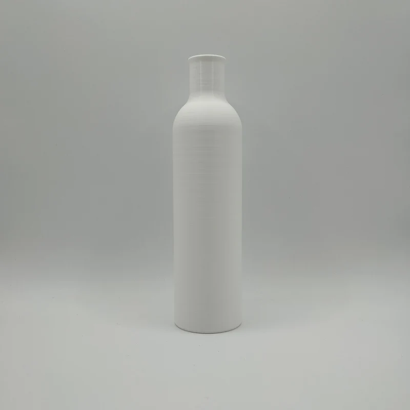 Vase tube minimaliste avec un design élégant en col de bouteille