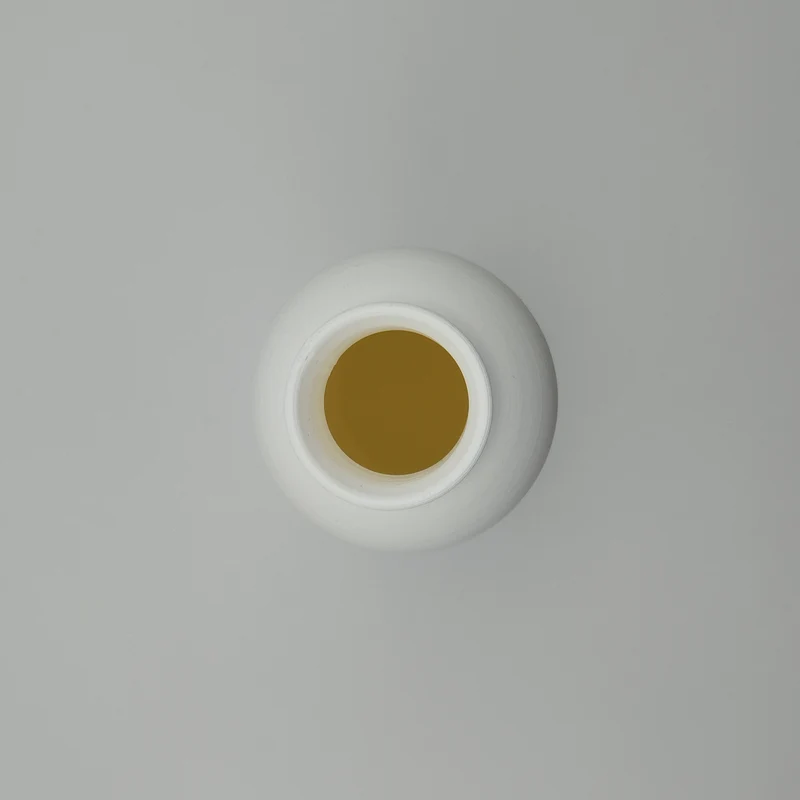 Vase tube minimaliste avec un design élégant en col de bouteille