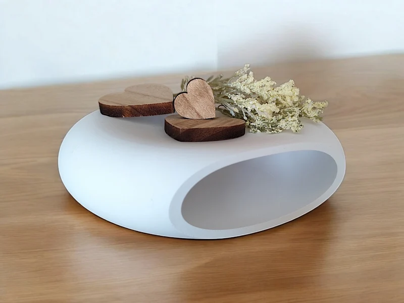 Plateau décoratif et pratique avec design en galets de rivière