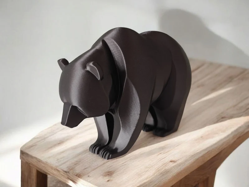 Sculpture d'ours minimaliste au design moderne