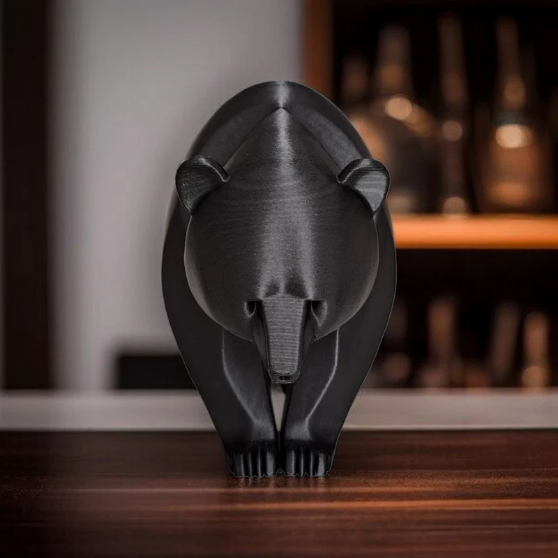 Sculpture d'ours minimaliste au design moderne