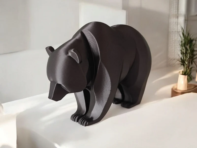 Sculpture d'ours minimaliste au design moderne