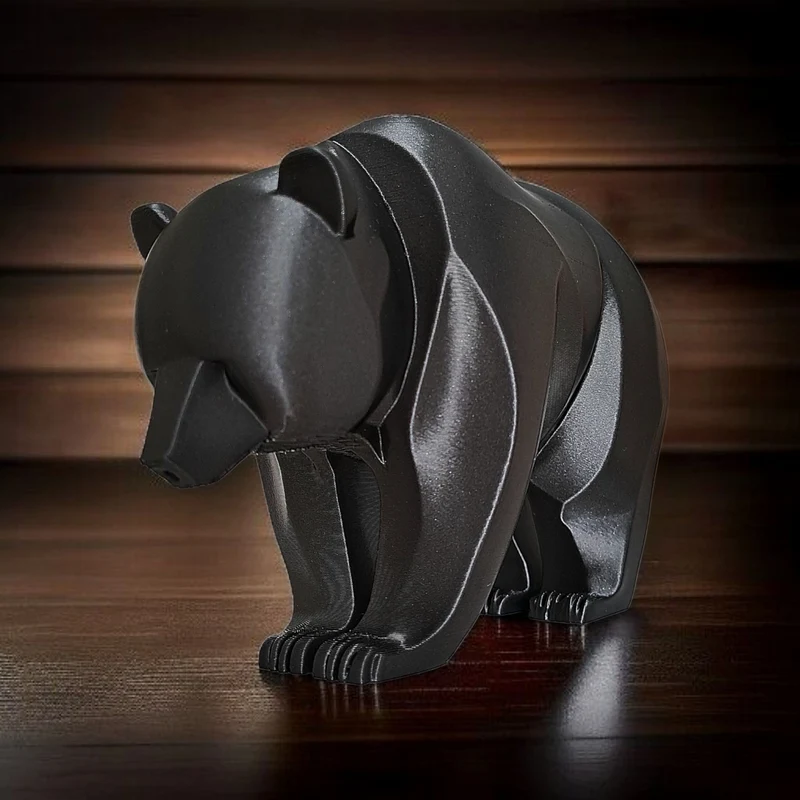 Sculpture d'ours minimaliste au design moderne