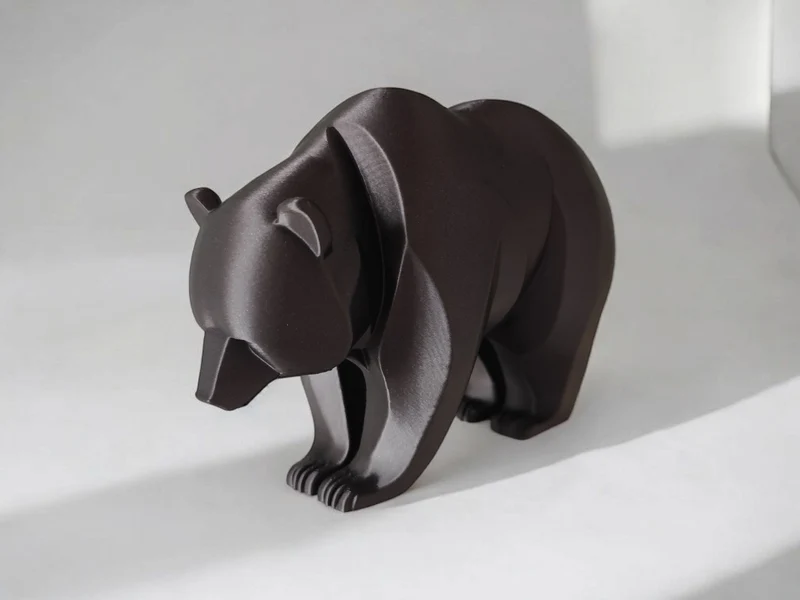 Sculpture d'ours minimaliste au design moderne