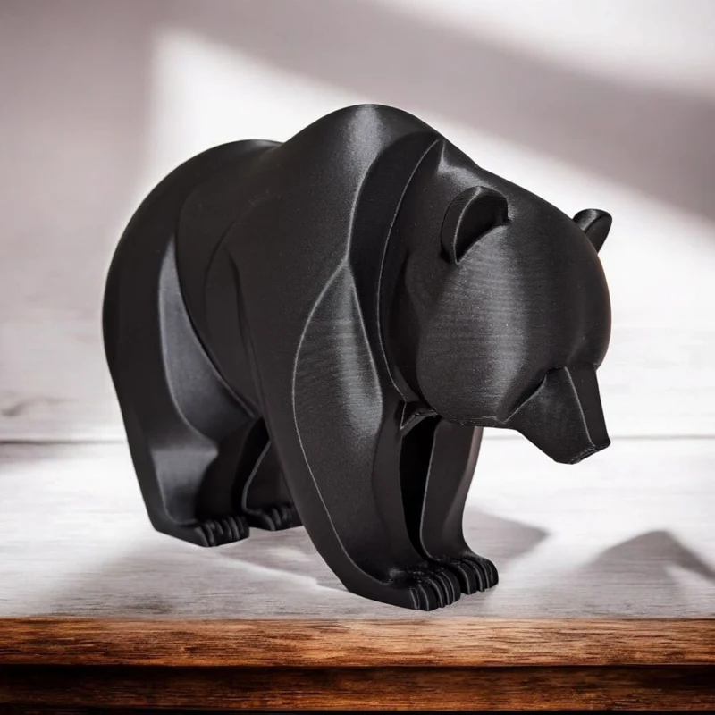 Sculpture d'ours minimaliste au design moderne