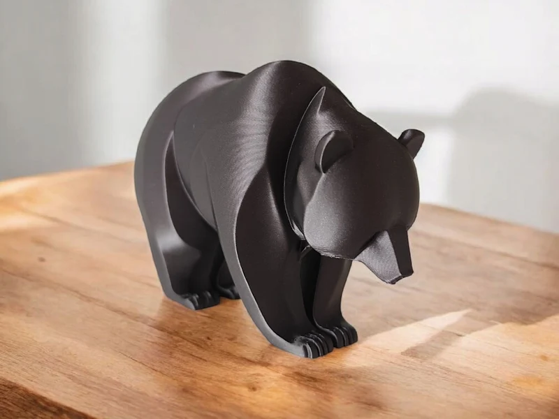 Sculpture d'ours minimaliste au design moderne