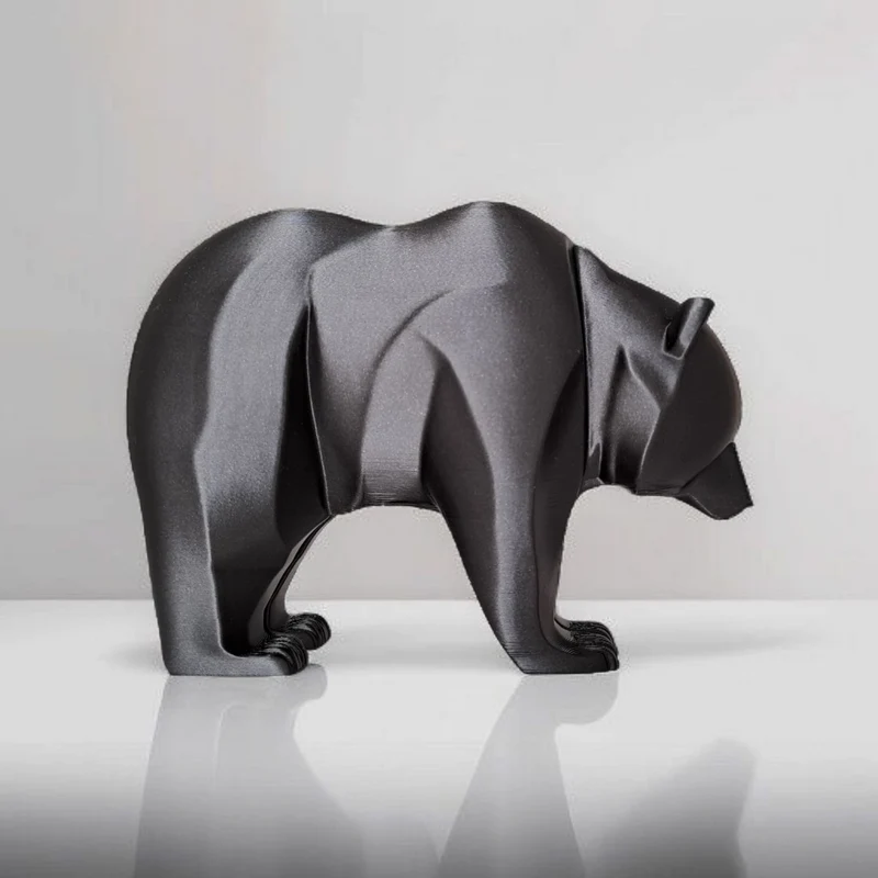 Sculpture d'ours minimaliste au design moderne