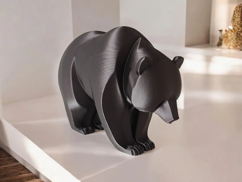 Sculpture d'ours minimaliste au design moderne
