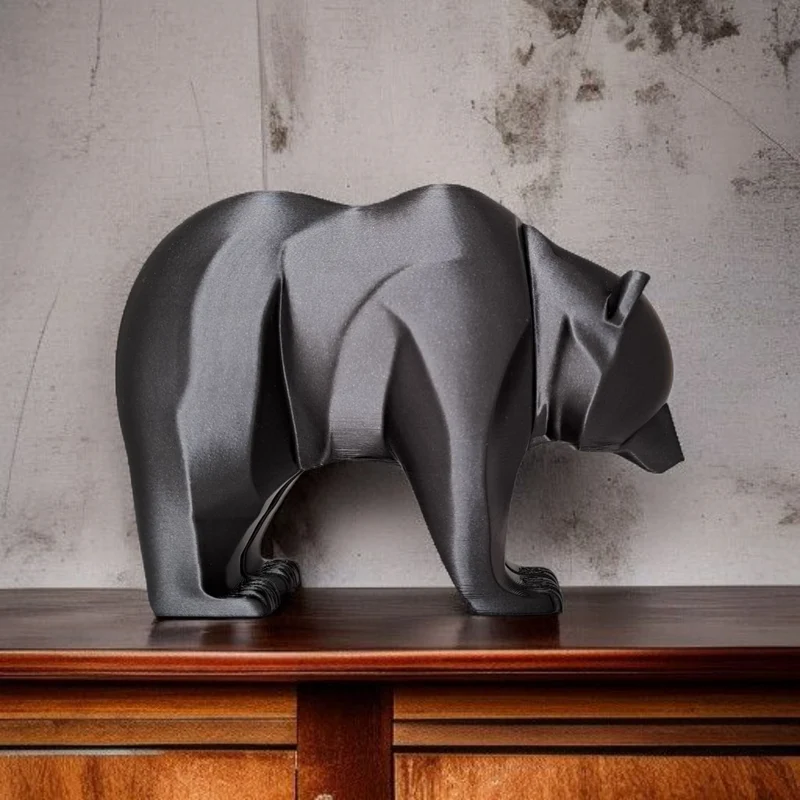 Sculpture d'ours minimaliste au design moderne