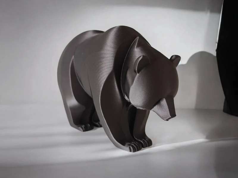 Sculpture d'ours minimaliste au design moderne
