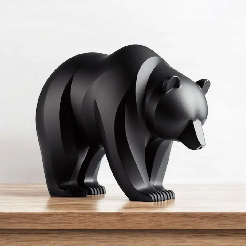 Sculpture d'ours minimaliste au design moderne