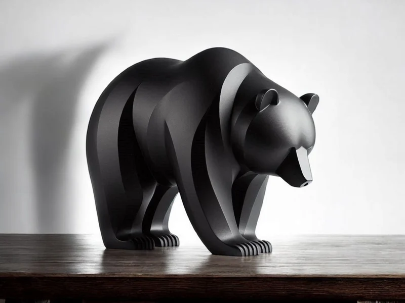Sculpture d'ours minimaliste au design moderne
