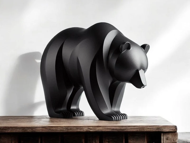 Sculpture d'ours minimaliste au design moderne