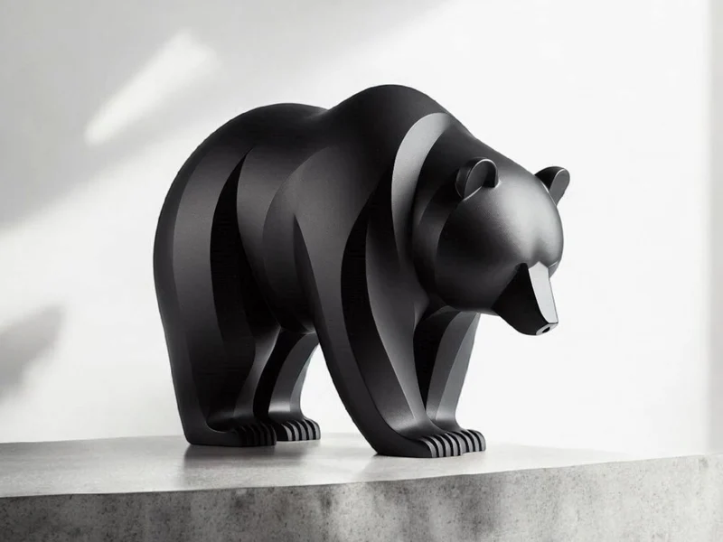 Sculpture d'ours minimaliste au design moderne