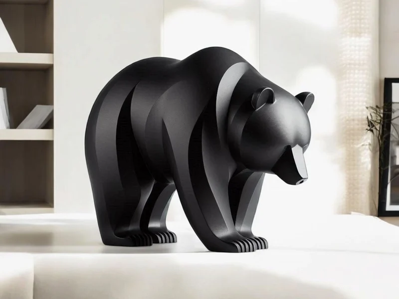 Sculpture d'ours minimaliste au design moderne