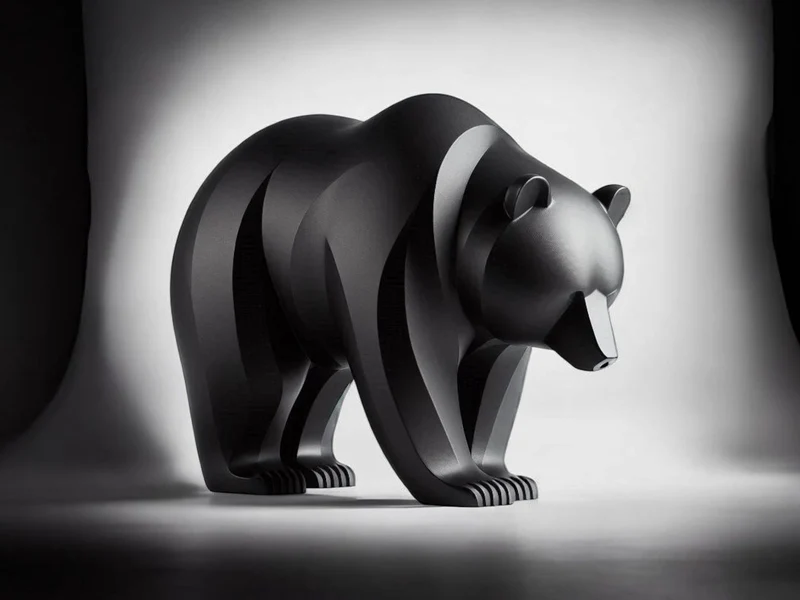 Sculpture d'ours minimaliste au design moderne