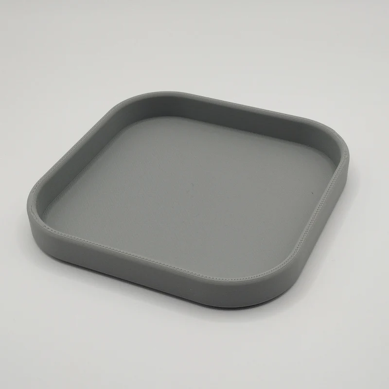 Plateau de rangement carré pour clés et téléphone