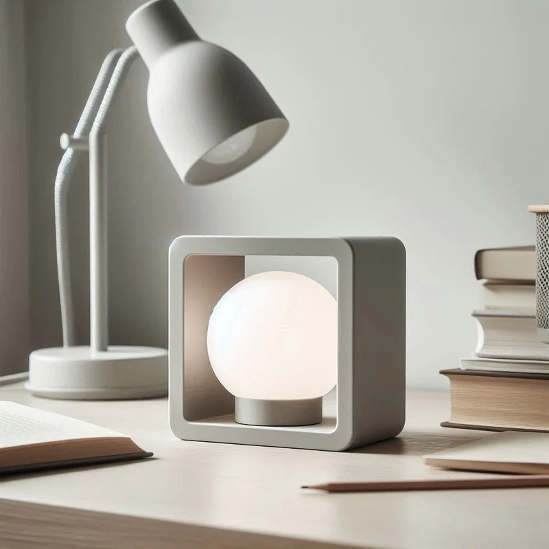 Lampe boule moderne avec cadre pour kit d'éclairage LED
